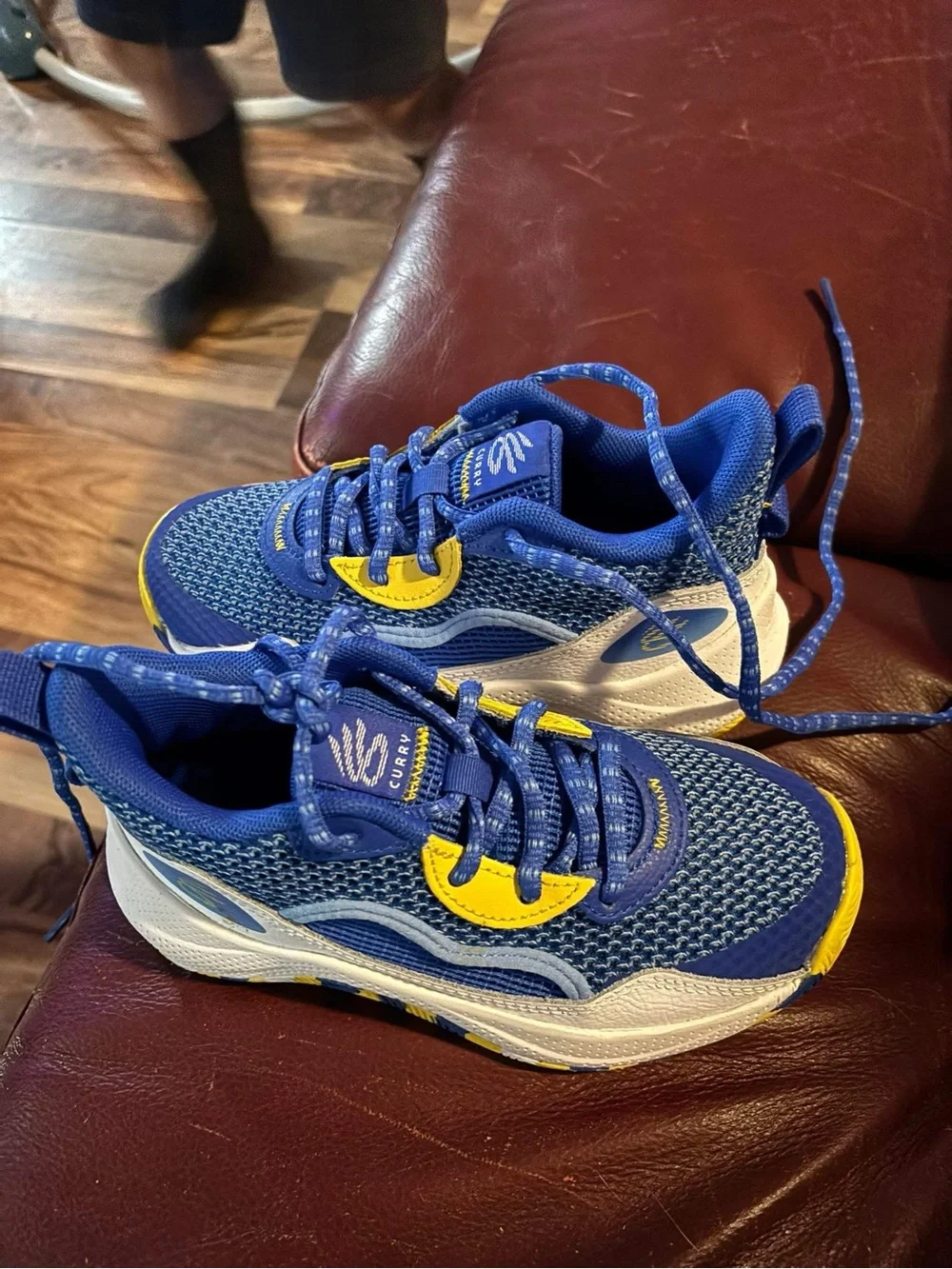 Kids Blue and Yellow Athletic Sneakers - Collection